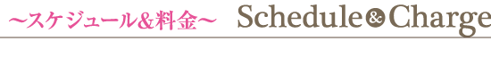 スケジュール&料金